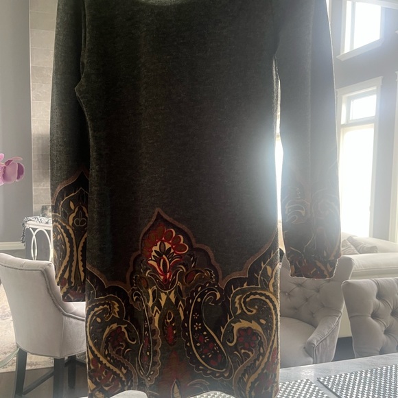 ARYeh BOHO 🌻HIPPY KNIT MID HIP 🌻DRESS 🌻SIZE SMALL stunning fall colours🌻 - Picture 11 of 17
